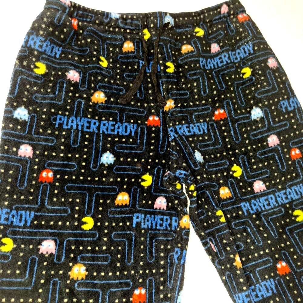 Bandai Namco Pac Man Lg Player Ready Comfy Fleece Lounge Sleep Pants - Picture 5 of 10